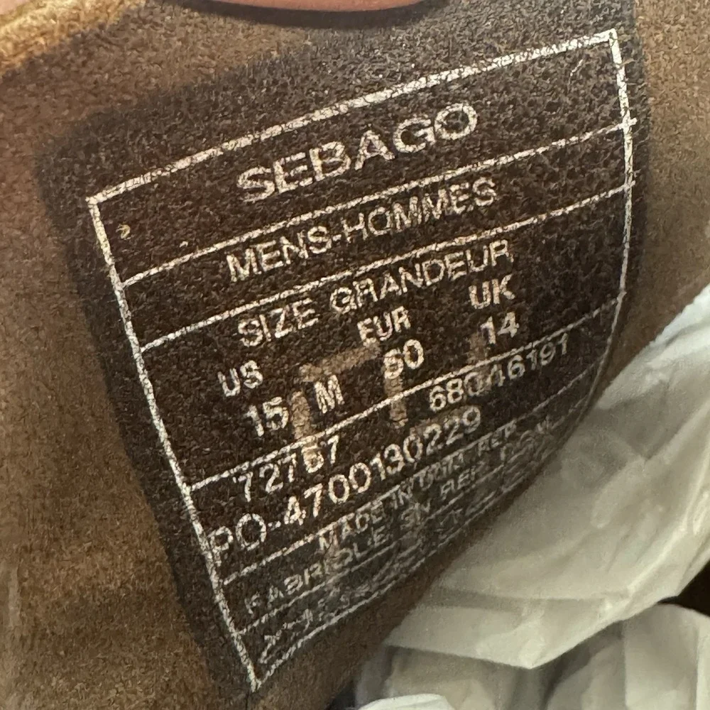 Sebago Docksides Boat Shoes Mens Size 15 M Waxed Brown Leather Preppy Nautical
